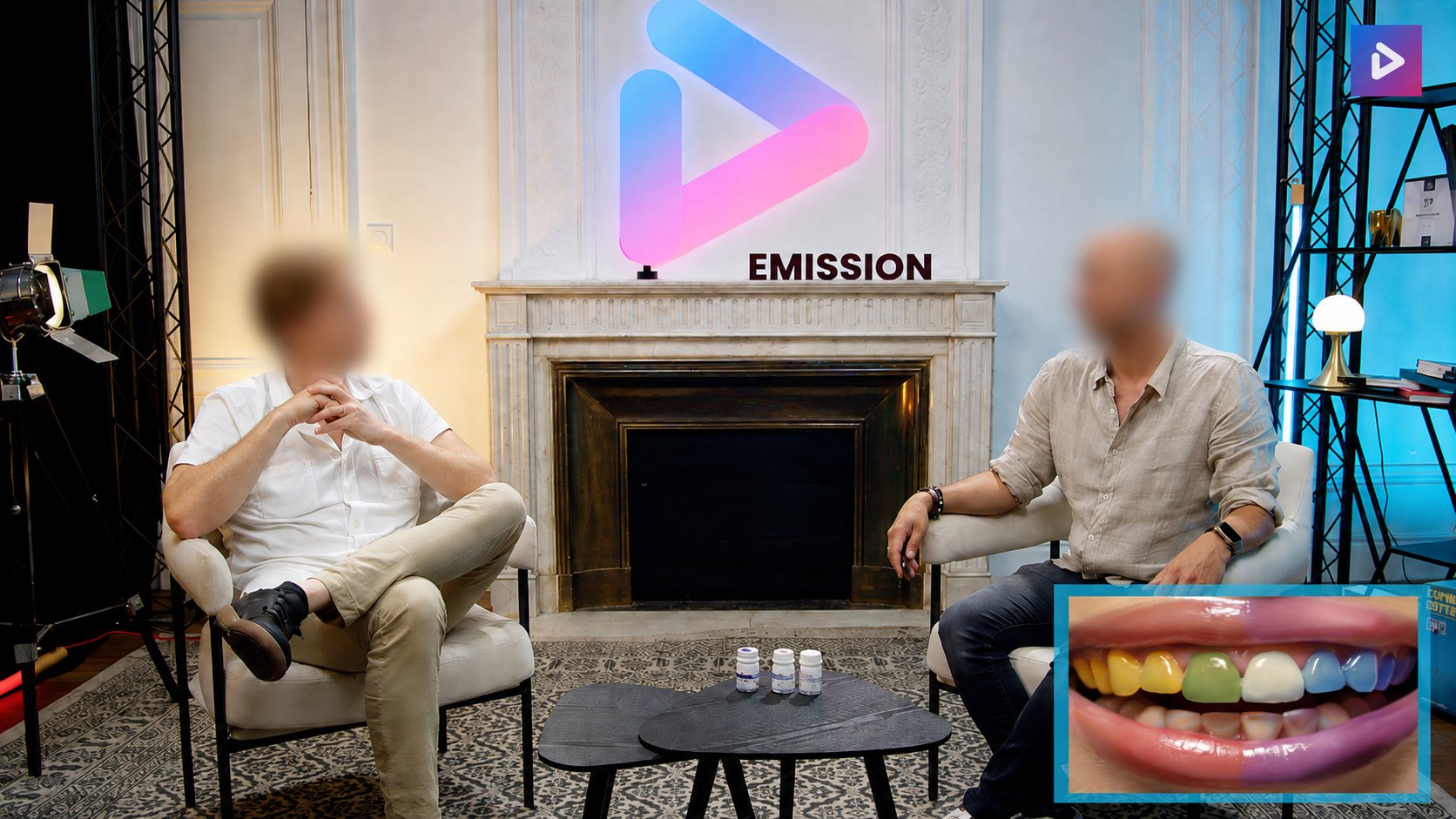 Plateau d'interview pour contenu expert et formation
